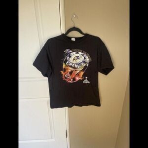 Baltimore Ravens Super Bowl Champion Y2K Graphic Print T-shirt Short Sleeve